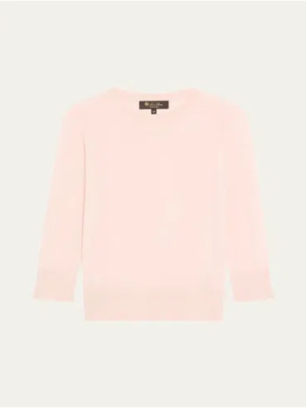Loro Piana Girocollo Cashmere Silk Knit Sweater Blush Pink Size IT 36 NWT